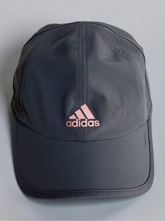 adidas Accessories - NWOT Adidas Women’s Grey Pink Baseball Cap with Pink Metallic Logo! One Size